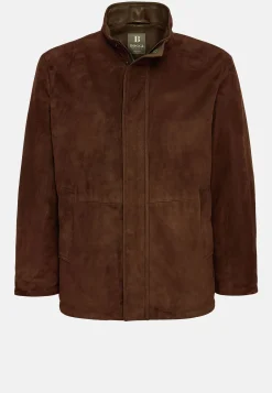 Boggi Milano Caban Matelassé En Daim Véritable