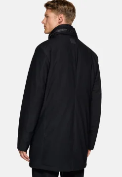 Boggi Milano Car Coat En Tissu Technique Rembourré