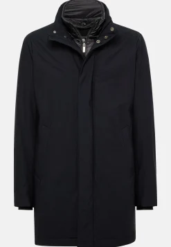 Boggi Milano Car Coat En Tissu Technique Rembourré