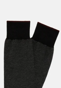 Boggi Milano Chaussettes Rayées Micro Motif En Coton Bio