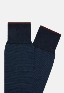 Boggi Milano Chaussettes Rayées Micro Motif En Coton Bio