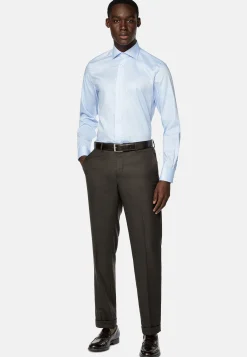 Boggi Milano Chemise à Micromotif En Coton Slim Fit