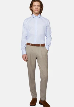 Boggi Milano Chemise À Rayures En Coton Dobby Regular Fit