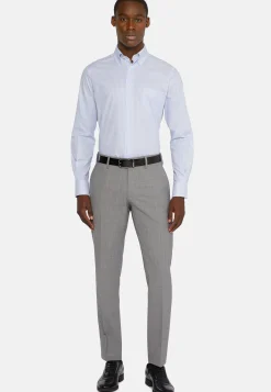 Boggi Milano Chemise À Rayures En Coton Dobby Regular Fit