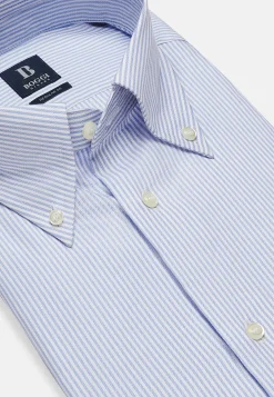 Boggi Milano Chemise À Rayures En Coton Dobby Regular Fit