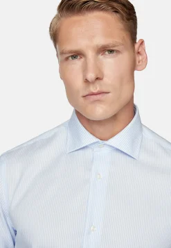 Boggi Milano Chemise À Rayures En Sergé De Coton Slim Fit