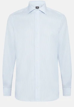 Boggi Milano Chemise À Rayures En Sergé De Coton Slim Fit