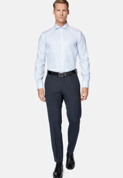 Boggi Milano Chemise À Rayures En Sergé De Coton Regular Fit