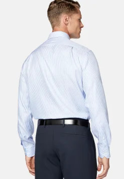 Boggi Milano Chemise À Rayures En Sergé De Coton Regular Fit