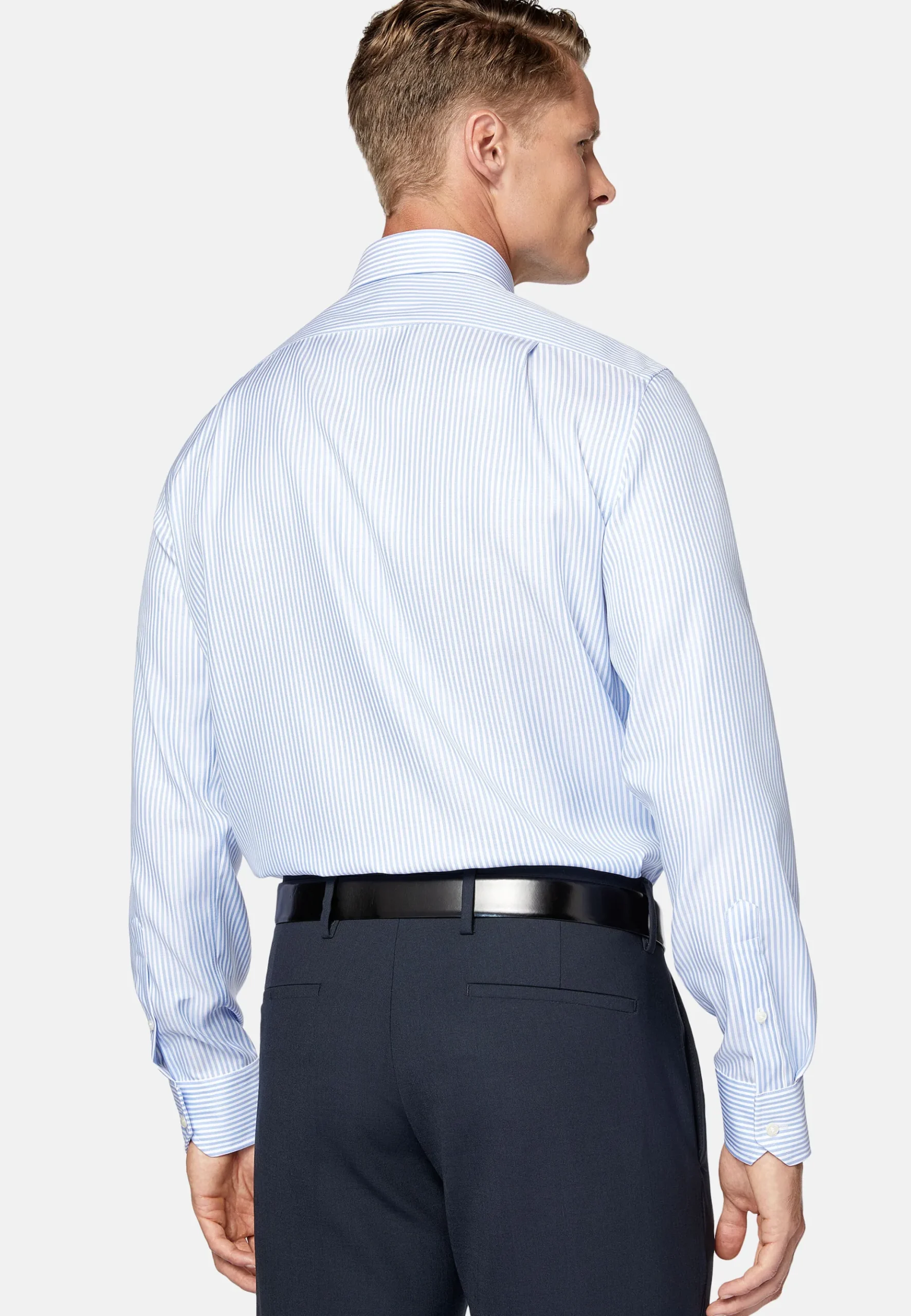 Boggi Milano Chemise À Rayures En Sergé De Coton Regular Fit