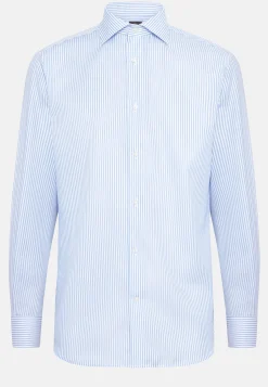 Boggi Milano Chemise À Rayures En Sergé De Coton Regular Fit