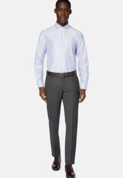 Boggi Milano Chemise À Rayures En Sergé De Coton Regular Fit