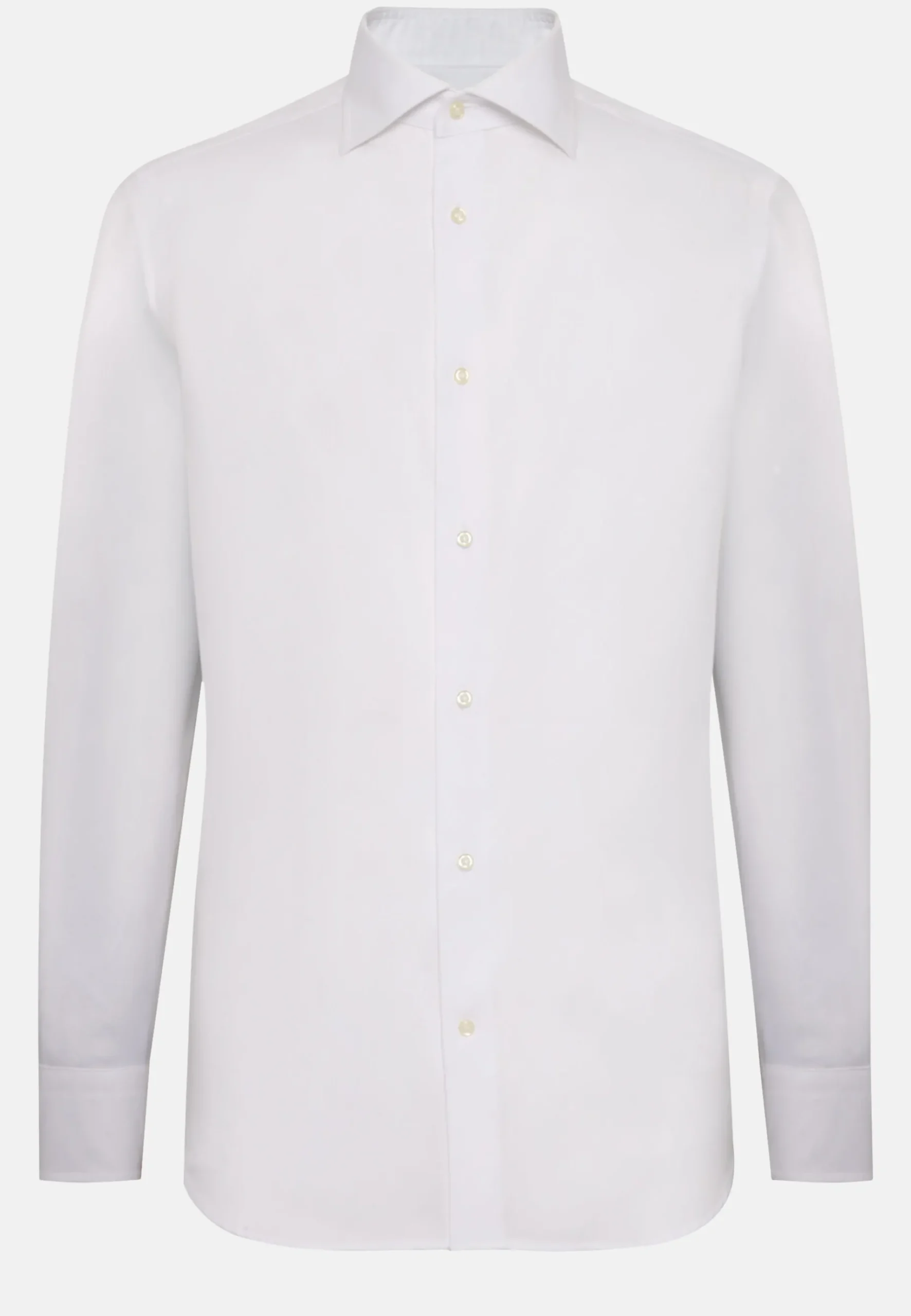 Boggi Milano Chemise Blanche En Coton Dobby Regular Fit