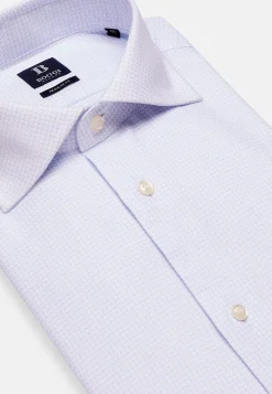 Boggi Milano Chemise En Coton Dobby Coupe Droite