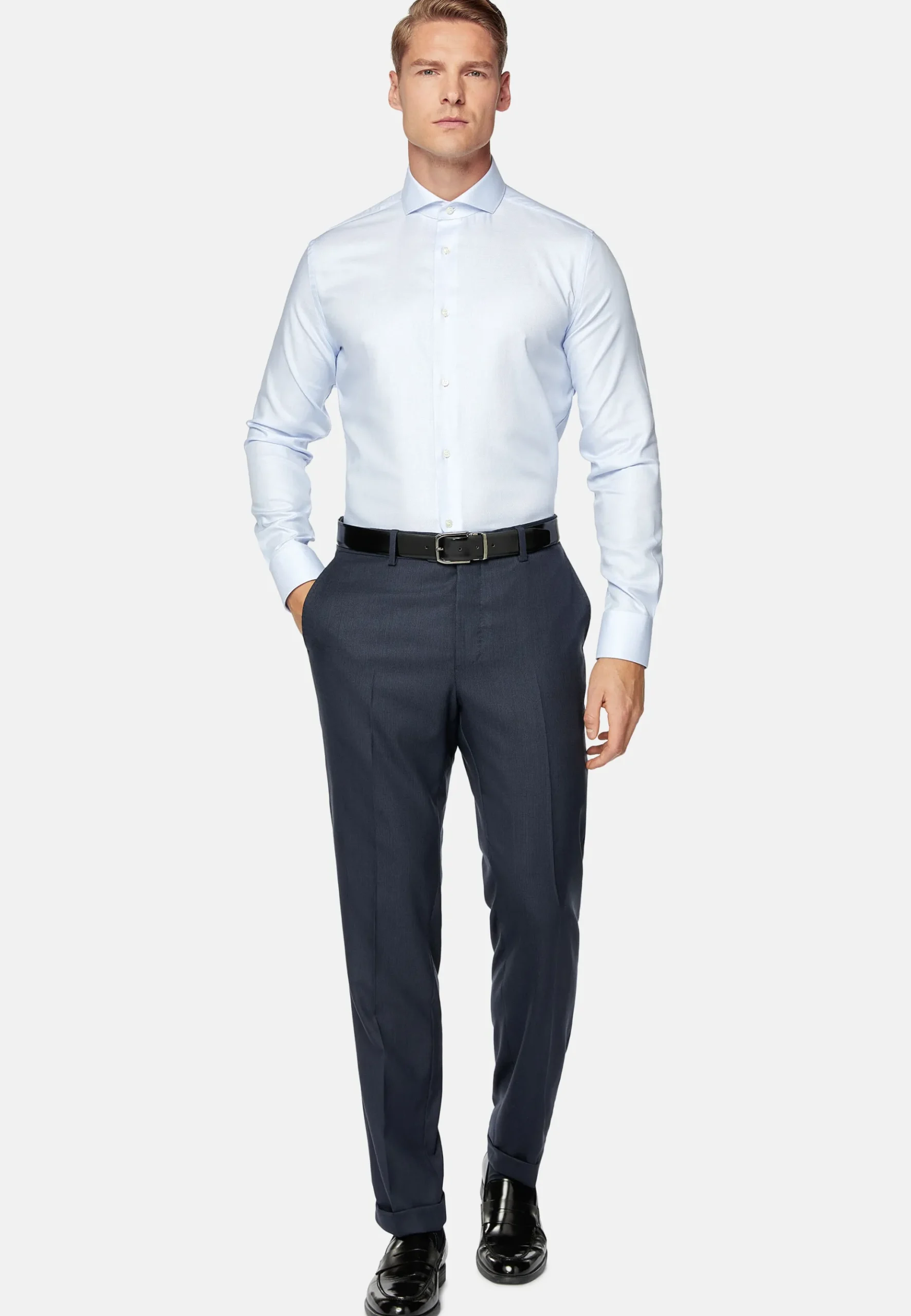 Boggi Milano Chemise En Coton Dobby Regular Fit