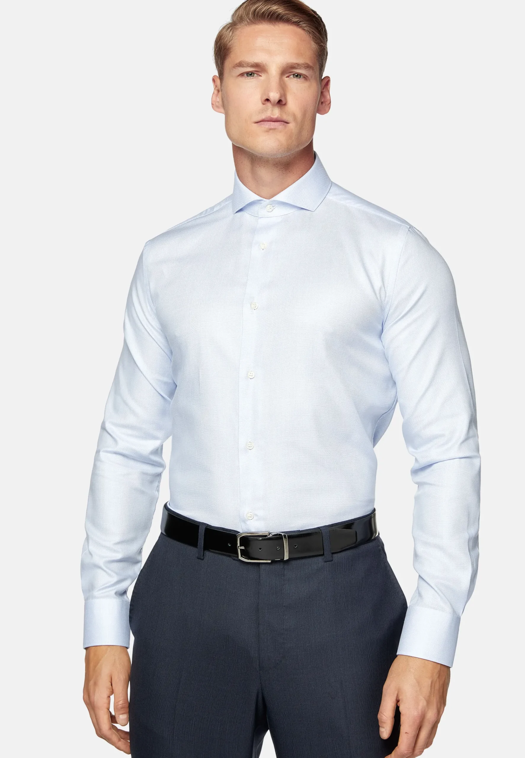 Boggi Milano Chemise En Coton Dobby Regular Fit