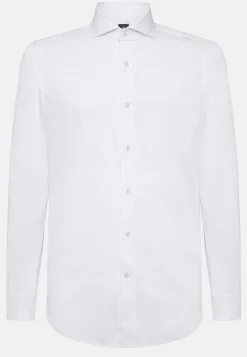 Boggi Milano Chemise En Coton Nylon Extensible Slim Fit