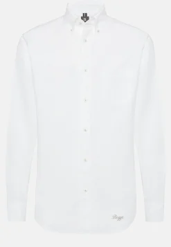 Boggi Milano Chemise En Coton Oxford Bio Coupe Droite