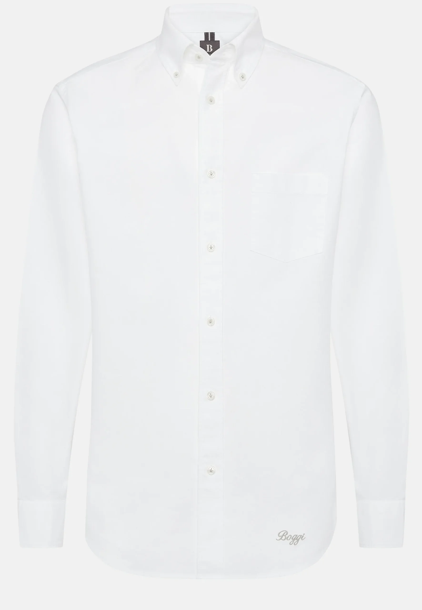 Boggi Milano Chemise En Coton Oxford Bio Coupe Droite