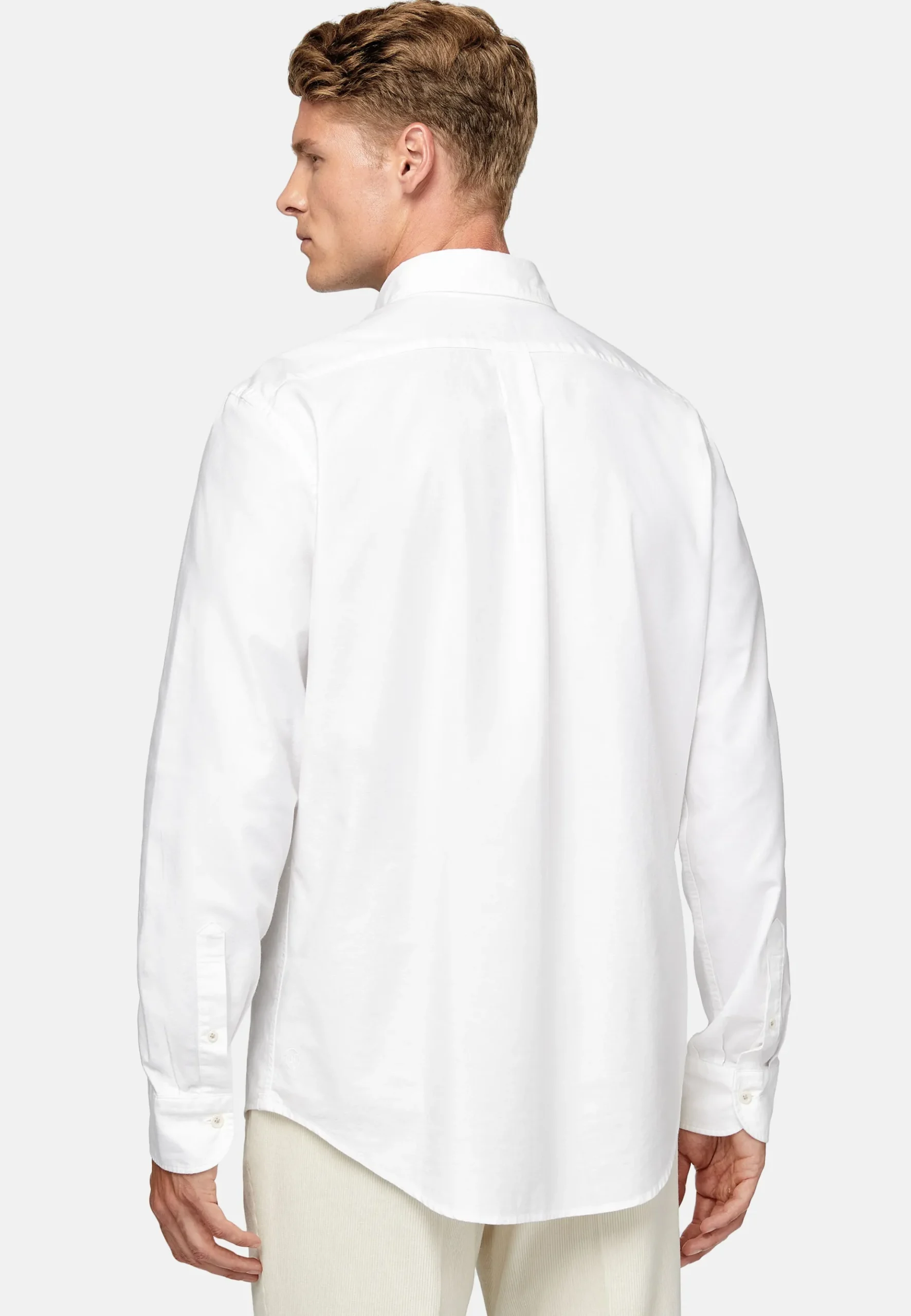 Boggi Milano Chemise En Coton Oxford Bio Coupe Droite