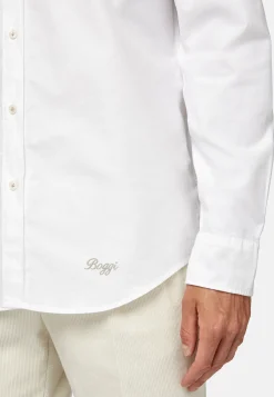 Boggi Milano Chemise En Coton Oxford Bio Coupe Droite