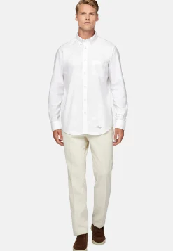 Boggi Milano Chemise En Coton Oxford Bio Coupe Droite