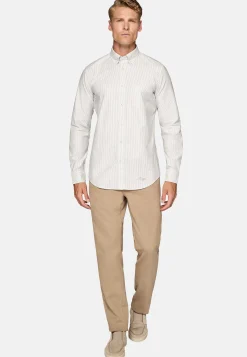 Boggi Milano Chemise En Coton Oxford Bio Coupe Droite