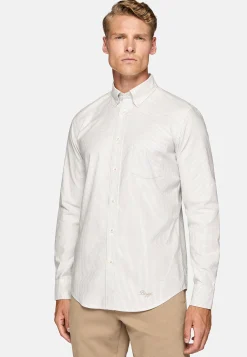 Boggi Milano Chemise En Coton Oxford Bio Coupe Droite
