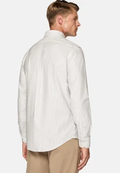 Boggi Milano Chemise En Coton Oxford Bio Coupe Droite