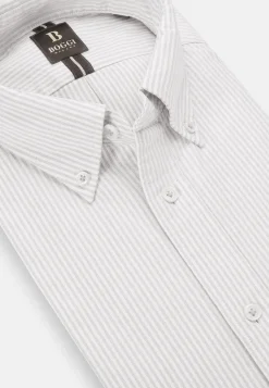 Boggi Milano Chemise En Coton Oxford Bio Coupe Droite