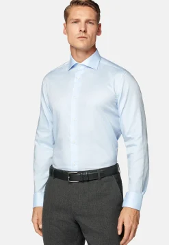 Boggi Milano Chemise En Sergé De Coton Slim Fit