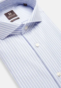 Boggi Milano Chemise Rayée En Coton Dobby Regular Fit