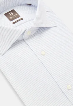 Boggi Milano Chemise Rayée En Coton Dobby Regular Fit