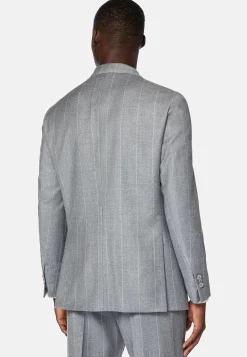 Boggi Milano Costume À Fines Rayures En Pure Laine