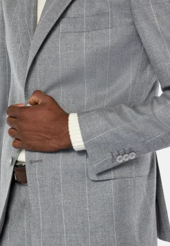 Boggi Milano Costume À Fines Rayures En Pure Laine