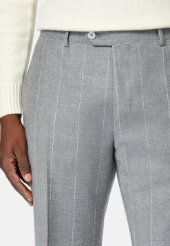 Boggi Milano Costume À Fines Rayures En Pure Laine