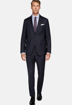 Boggi Milano Costume À Fines Rayures En Pure Laine