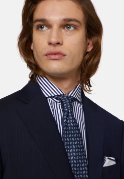 Boggi Milano Costume À Fines Rayures En Pure Laine