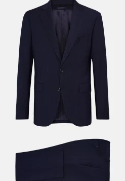 Boggi Milano Costume À Fines Rayures En Pure Laine