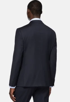 Boggi Milano Costume À Micro Chevrons En Laine Extensible