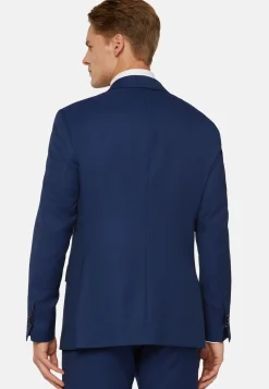 Boggi Milano Costume Bleu Roi En Pure Laine