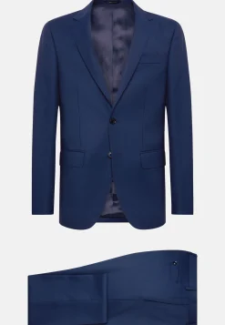 Boggi Milano Costume Bleu Roi En Pure Laine