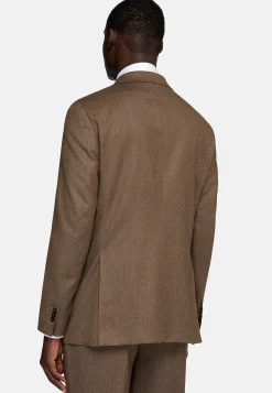 Boggi Milano Costume Croisé À Chevrons En Pure Laine