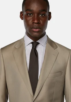 Boggi Milano Costume Gris Tourterelle En Pure Laine