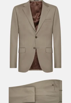 Boggi Milano Costume Gris Tourterelle En Pure Laine