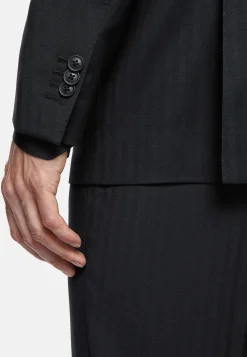 Boggi Milano Costume À Chevrons En Pure Laine