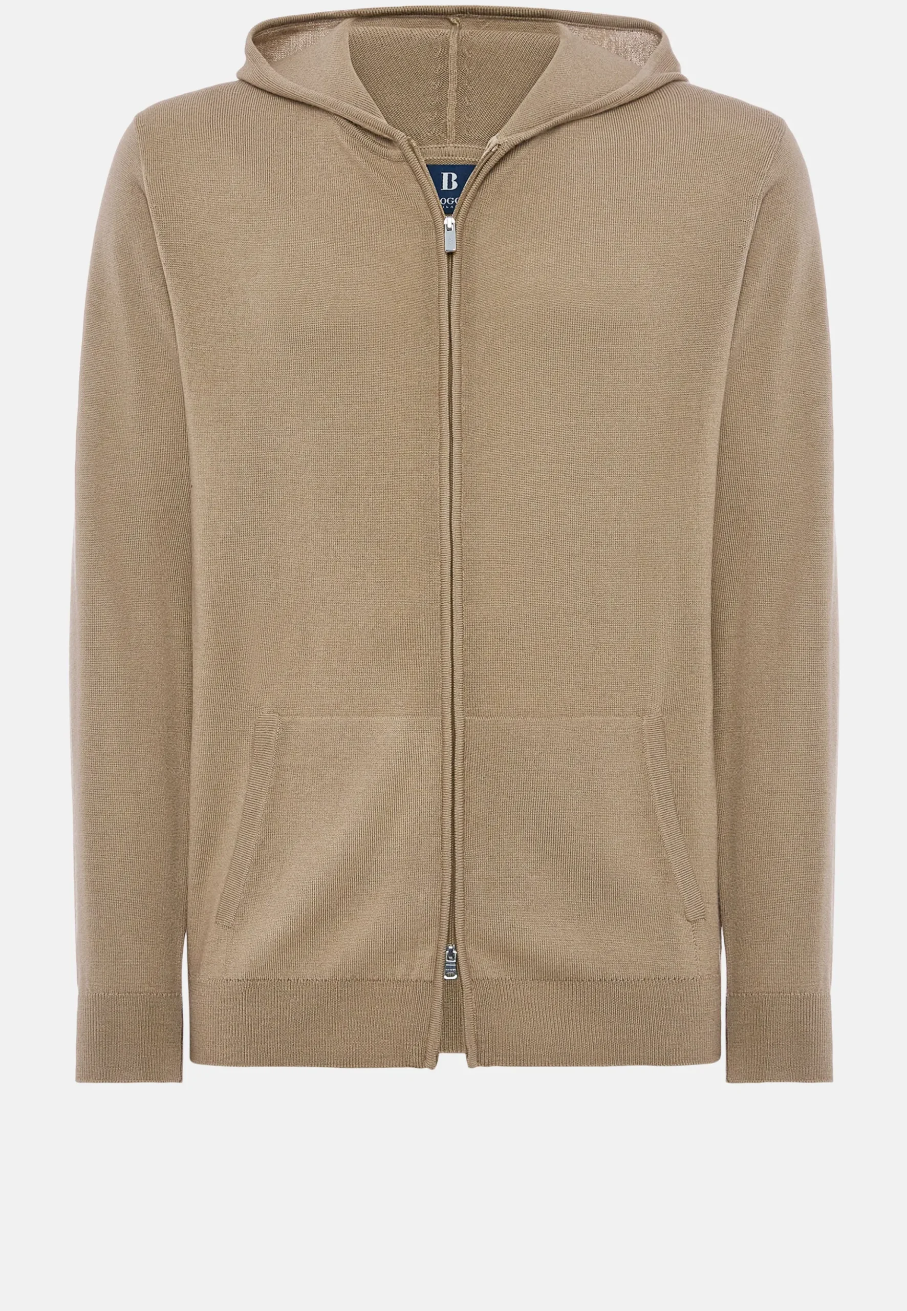 Boggi Milano Gilet à Capuche En Laine Mérinos