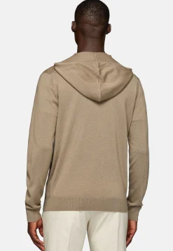 Boggi Milano Gilet à Capuche En Laine Mérinos