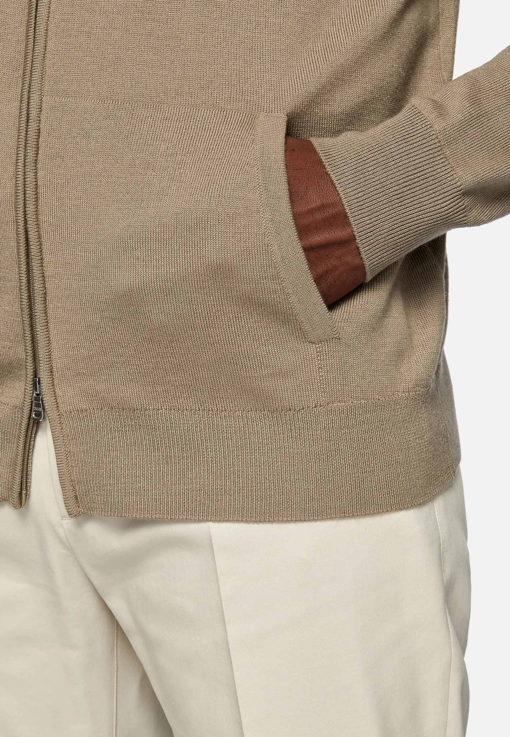 Boggi Milano Gilet à Capuche En Laine Mérinos