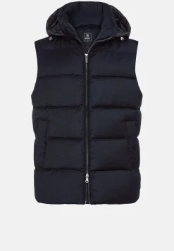 Boggi Milano Gilet En Flanelle Rembourré De Plumes À Capuche